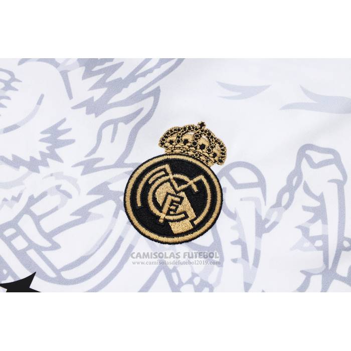 Fato de Treino Real Madrid Dragon Manga Curta 2024-2025 Branco - Calcas Curta